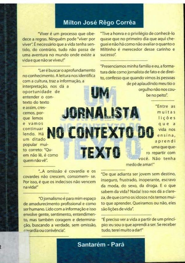 Um Jornalista no Contexto do Testo - 800 COR